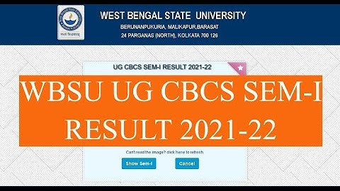 WBSU UG CBCS SEM-I RESULT 2021-22 II West Bengal State University...