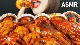 ASMR SPICY SEAFOOD 매콤한 해물찜 먹방가리비, 꽃게, 주꾸미,새우,팽이버섯MUKBANG