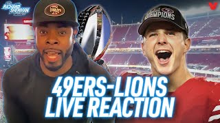 49ers EPIC COMEBACK vs. Lions reaction LIVE from Levi's, Chiefs beat Ravens | Richard Sherman NFL image