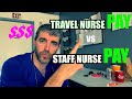 Travel nurse pay vs staff nurse pay