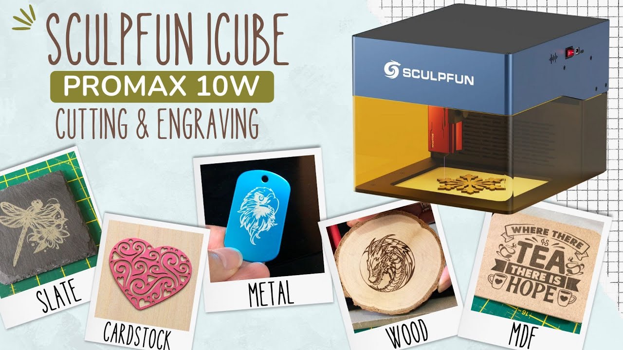 Sculpfun iCube Laser Engraver | Best Desktop Laser Engraver | Perfect For Small Bussiness