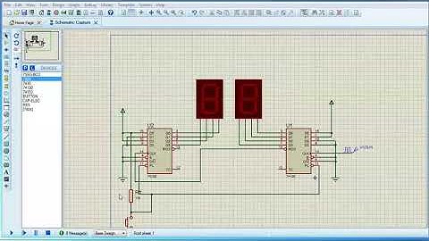 Proteus Video 11 BCD UP/DOWN Counter output to seven segment display