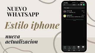 Whatsapp ESTILO IPHONE● Instalación & Solución 2024