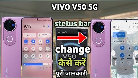 Vivo V50 5g notification bar change setting|| vivo v50 5g me status bar change kaise kare
