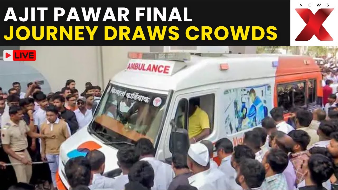 Ajit Pawar’s Final Journey LIVE | Massive Crowd Turns Up For Public Darshan