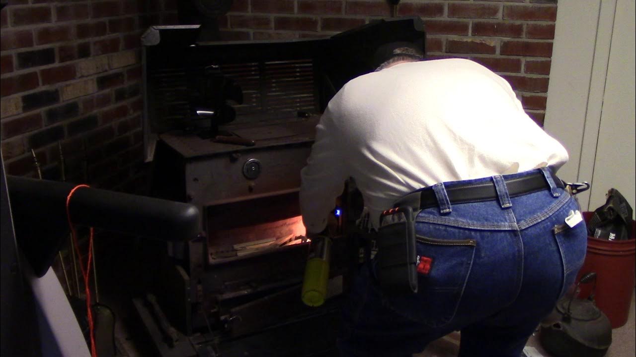 Quick way to start a coal fire in 40 year old Franco Belge stove YouTube