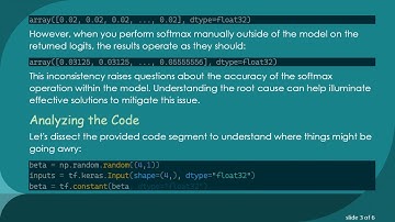 Understanding Why tf.nn.softmax() Produces Unexpected Values in TensorFlow Models