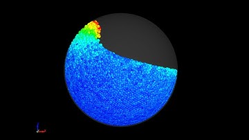 Lateral Sloshing Analysis in a spherical tank using LS-DYNA ISPH solver (Fill depth 62%)