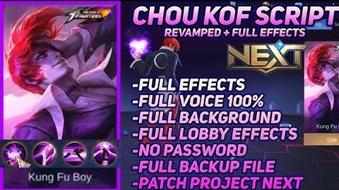 Chou KOF Iori Yagami script skin full effect+baground loby +sound original + file backup NO PASSWORD