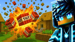 Destruyendo Una Aldea De Minecraft Con UN MILION DE TNT