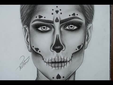 رسم وجه فتاة مع مكياج تنكري تظليل الوجه Youtube