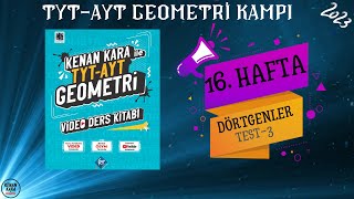 TEST-3 | DÖRTGENLER | TYT-AYT GEOMETRİ KONU ANLATIMI