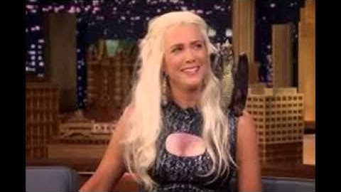 Jimmy Interviews Khaleesi from Game of Thrones (Kristen Wiig)