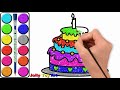 💙💜🧡💛💚❤️ Deseneaza un Tort | Cum desenez o gaina ? Dar un Peste ?| Carte si Pagini de colorat