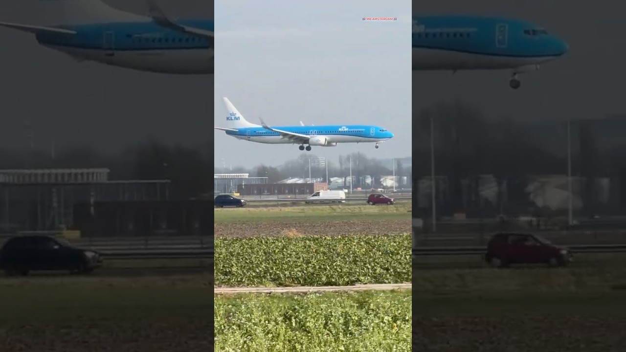 BOEING 737-9K2 KLM FROM ABERDEEN TO AMSTERDAM LANDING SCHIPHOL AIRPORT PHBXT 