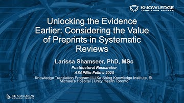 The role of preprints in evidence synthesis