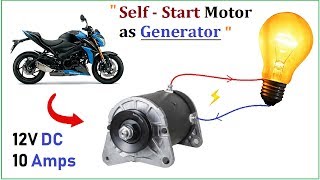 12V 15A DC Motor Starter as 10 amp High Current Electric Generator  Bike Starter Motor