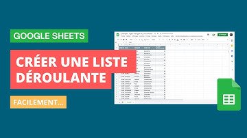 Google Sheets : Créer une liste déroulante (Menu déroulant)