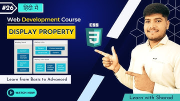 CSS Display Property in Hindi | Display Block, Display Inline and None  | Web Development Course