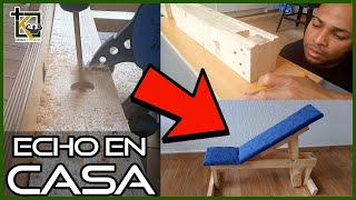 CONSTRUYO UN BANCO DE PESAS CON MADERA 