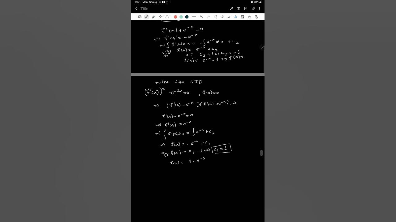 Solving a simple ODE - YouTube