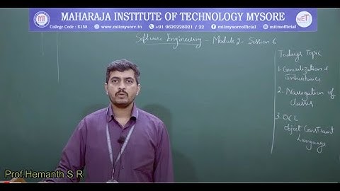 Navigation of Class Models |3 rd Semester | CSE/ISE | Module 02 | SE | Session 06