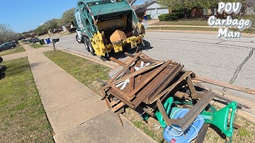 Bulk Garbage Truck In Action - The Garbage Man POV | 4K Full UHD ASMR