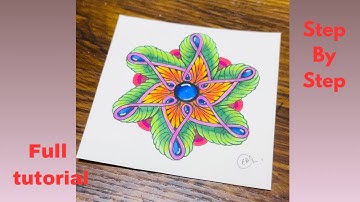 Calm Your Mind With Zentangle Pattern | Drawing Tutorial For Beginners
