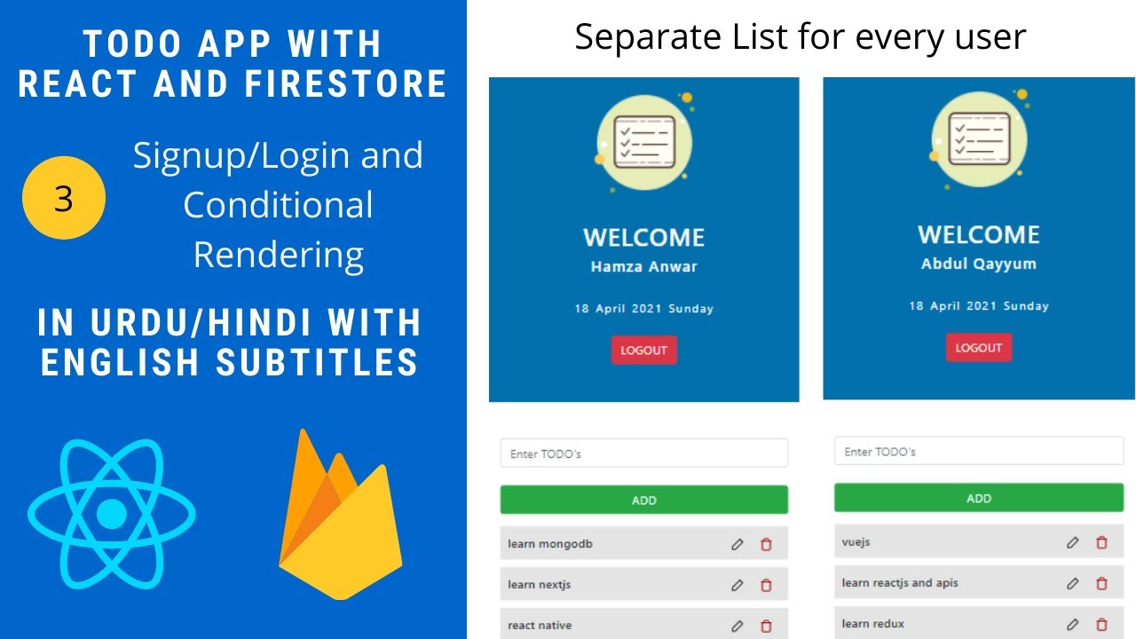 TodoApp with React and Firestore #3 Signup/Login and Conditional Rendering