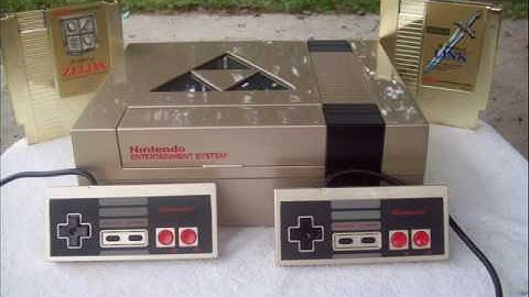 Custom modded Gold Zelda NES with Triforce window on Ebay