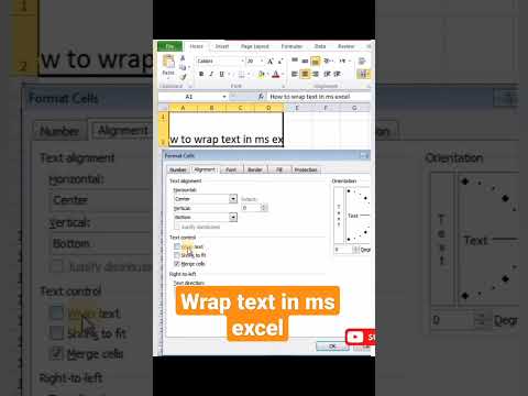 How to wrap text in ms excel