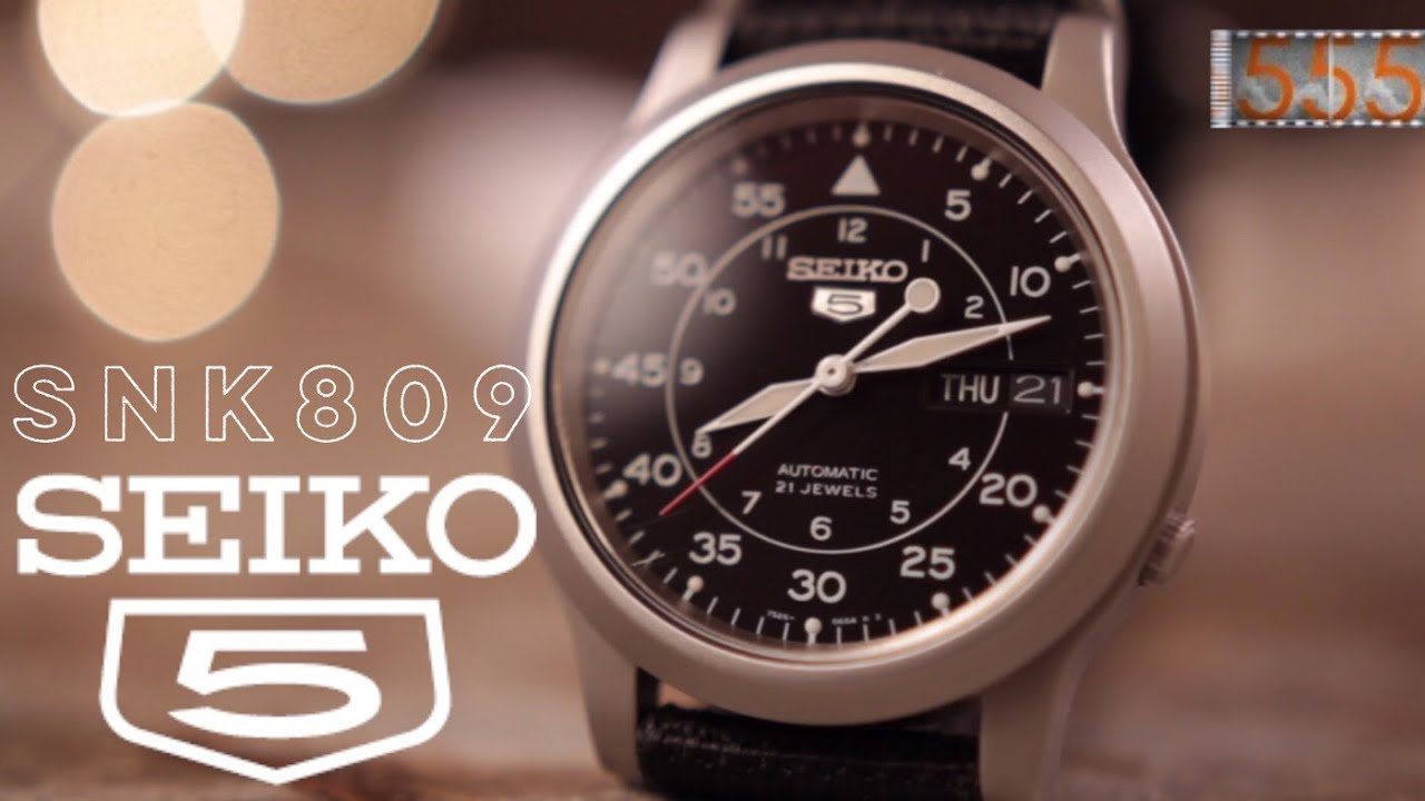 Review: Seiko 5 SNK809 Military Watch - Best First Automatic Sports Watch  Around $50? - YouTube