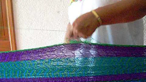 Weaving a hammock