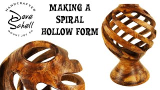 Woodturning  Open Spiral Hollow Form Piece