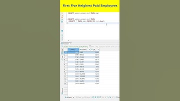 Oracle SQL: How to Select First 5 Highest Paid Employees