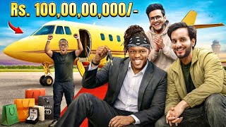 We Surprised KSI and DEJI with a PRIVATE JET worth Rs100,00,00,000