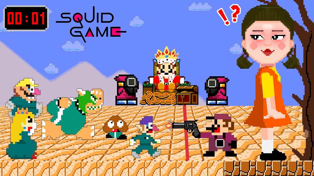 MARIO ESCAPE: Mario Wonder But Mario and Friends Can Escapes Squid Game Challenge? | POWER-UP MARIO