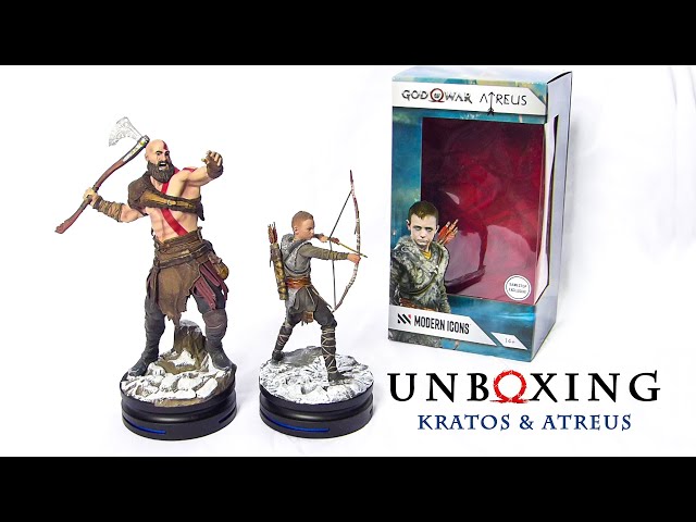 God of War Ragnarok Kratos + Atreus Statue Figure Set Official Sony Modern  Icons