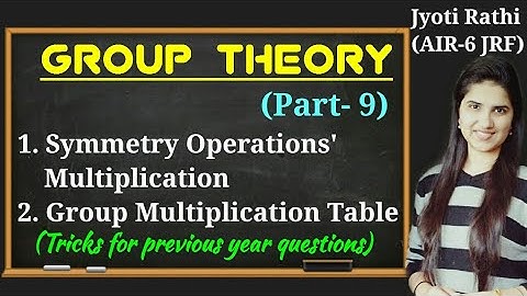 Group Multiplication table of Symmetry operations|C2v point group|Water molecule|Group theory Hindi