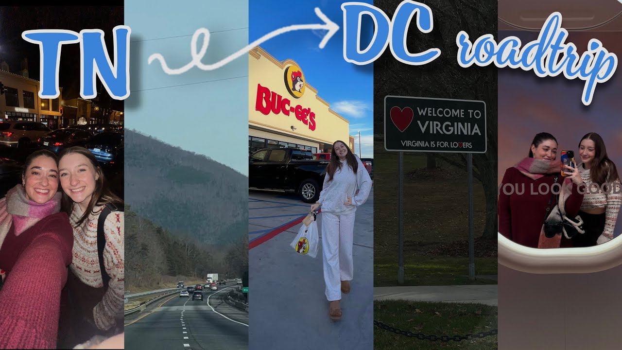 ROAD-TRIP WITH US! driving 10 hours from tennessee to washington DC 🚗 vlogmas day 16