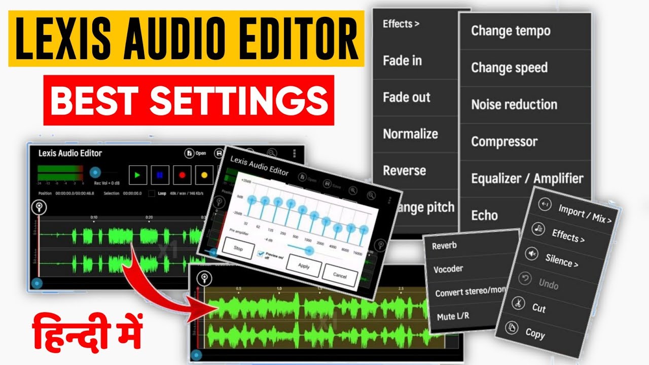 Lexis Audio Editor Best Settings Best Audio Editor For Android Noise Reduction YouTube