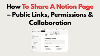 How To Share A Notion Page – Public Links, Permissions &amp; Collaboration