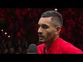 Nick Kyrgios on court interview (Match 7) | Laver Cup 2017
