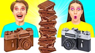 Real Food vs Chocolate Food Challenge #10 by DaRaDa Challenge