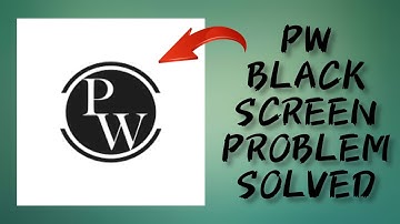 How To Solve PW App Black Screen Problem|| Rsha26 Solutions