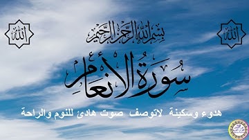 سورة الانعام بصوت هادي وهدوء وسكينة ونوم عميق وراحة نفسية