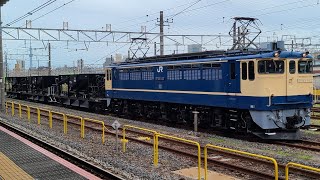 【宇都宮配給】配8937レ EF65形1000番台1102号機 ホキ800形3両 尾久駅 発車シーン