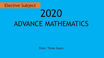 HSLC Advance Math 2020 Solved Paper