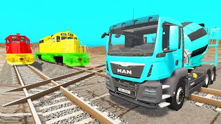 TRANSPORTING PIXAR CARS & FRUITS WITH COLORED & JOHN DEERE vs CLAAS vs TRACTORS  BeamNG.drive