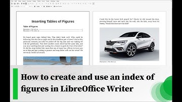 How to create and use an index of figures In LibreOffice Writer